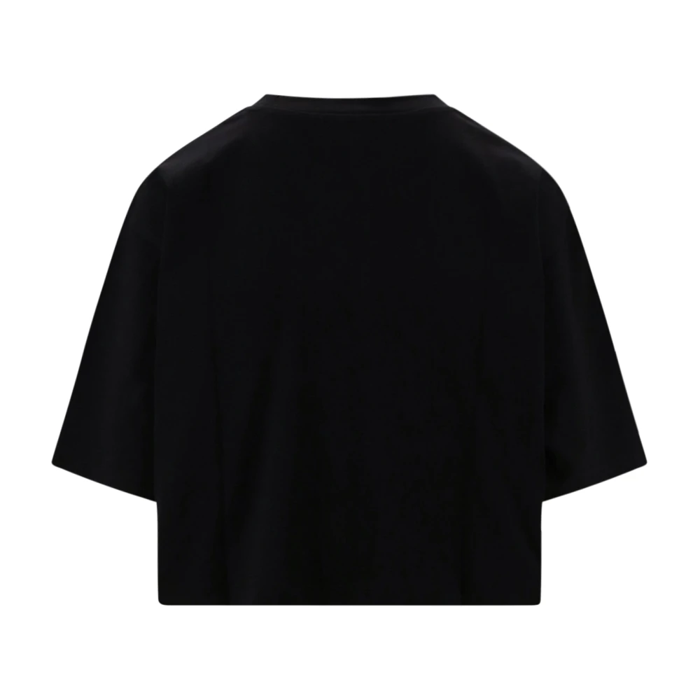 Balmain Biologisch Katoenen Logo T-Shirt Black Dames