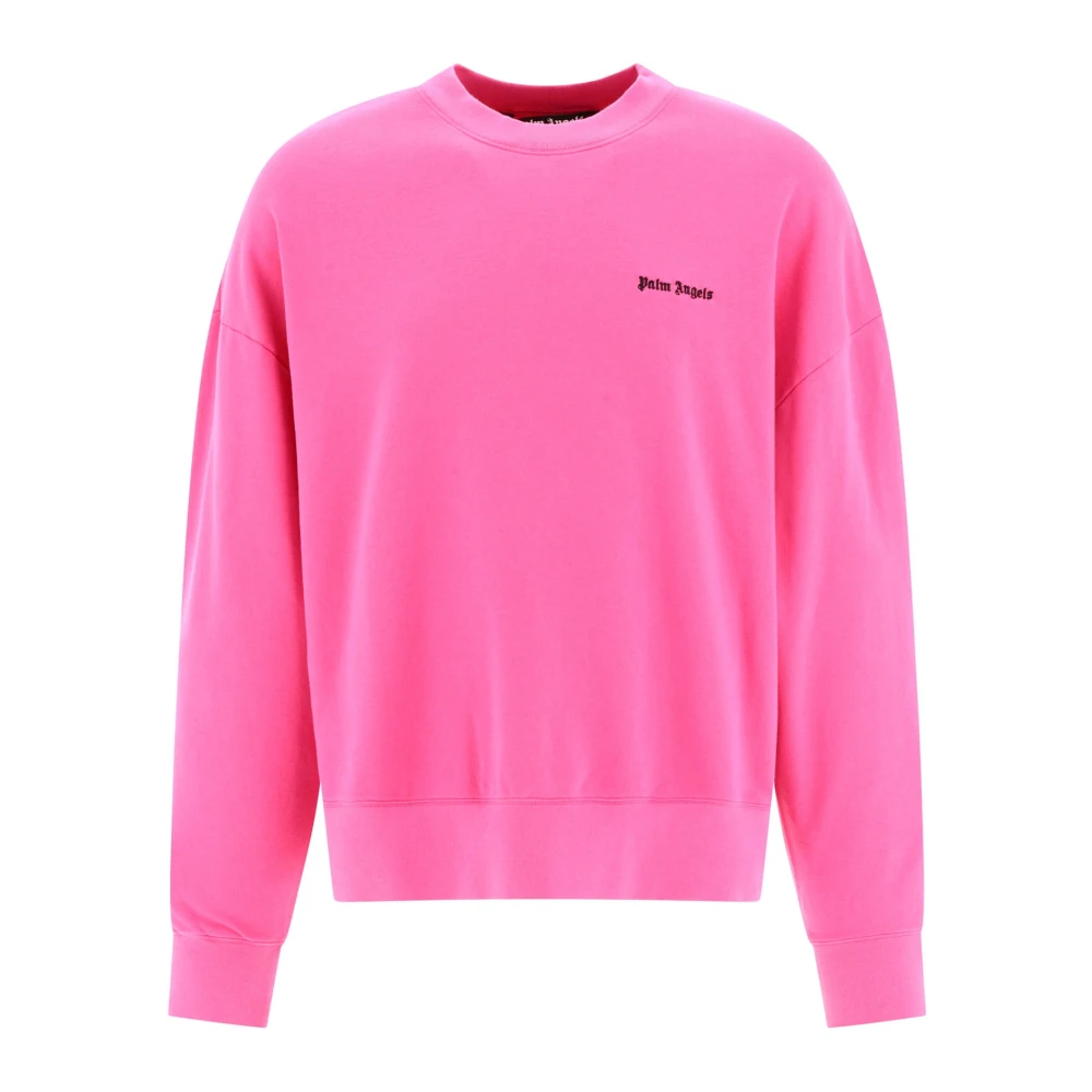 Palm Angels Sweatshirt met geborduurd logo Pink Heren