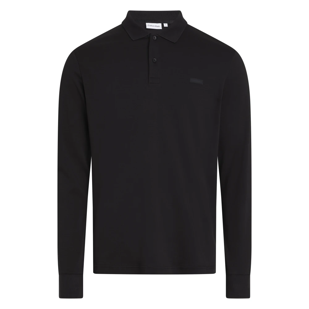 Svart Liquid Touch Slim Polo Genser