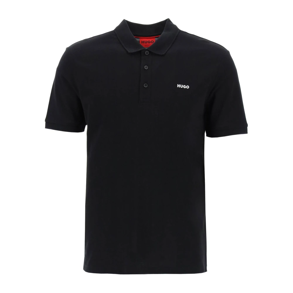 Hugo Boss Klassieke katoenen piqué poloshirt Black Heren