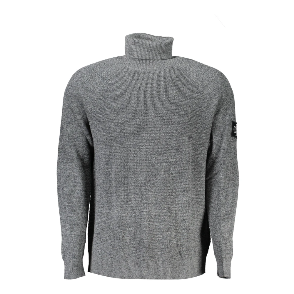 Calvin Klein Men's Gray Round-Neck Knitwear