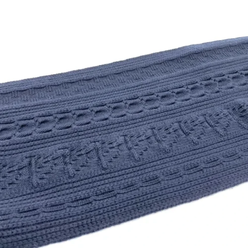 Louis Vuitton Vintage Pre-owned Wool scarves Blue Dames