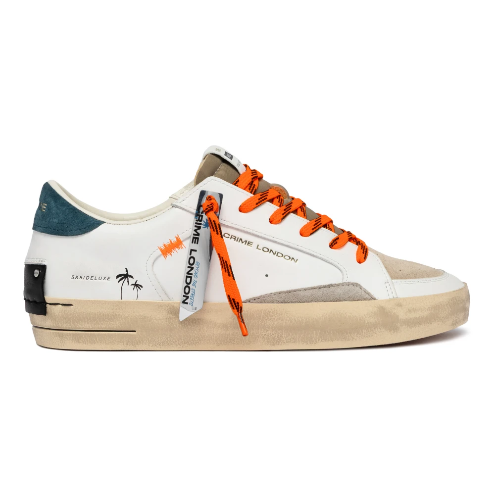 Crime London Leder Sneaker Heren Schoenen Wit