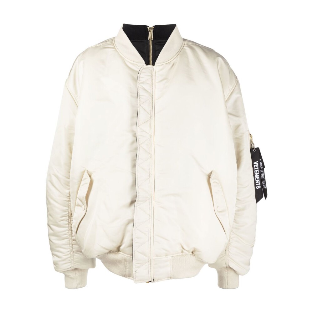 Ivory on sale bomber jacket