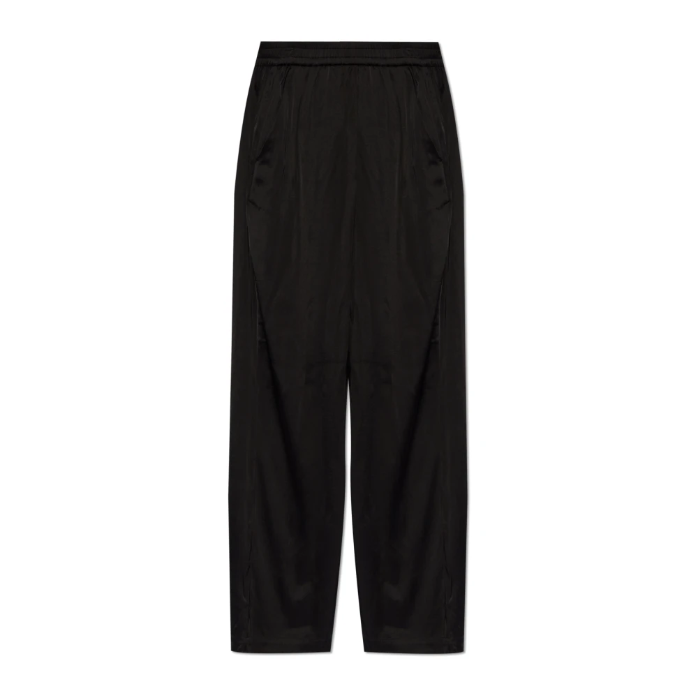 Munthe Satijnen broek Black Dames