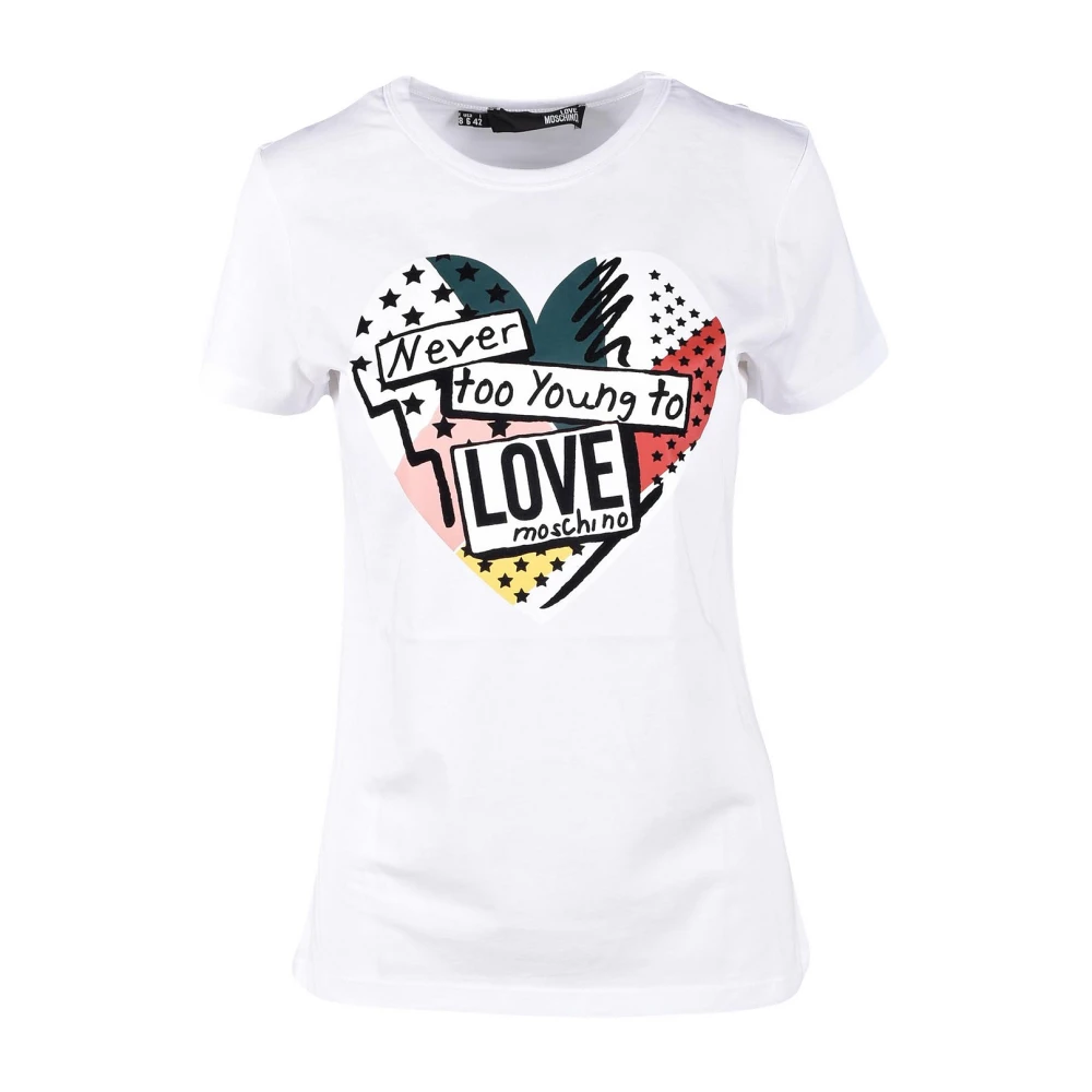 Hvit T-skjorte fra Love Moschino Collection