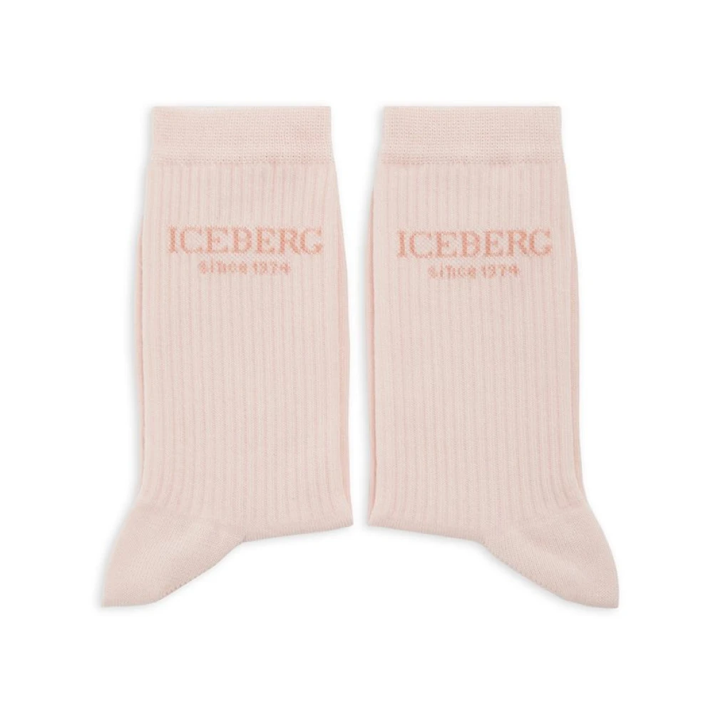Iceberg Roze Terry Logo Sokken Pink Dames
