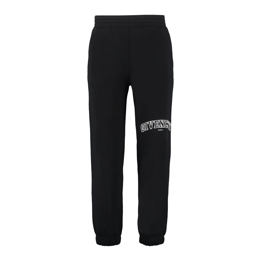 Givenchy Men's Black Embroidered College Joggers