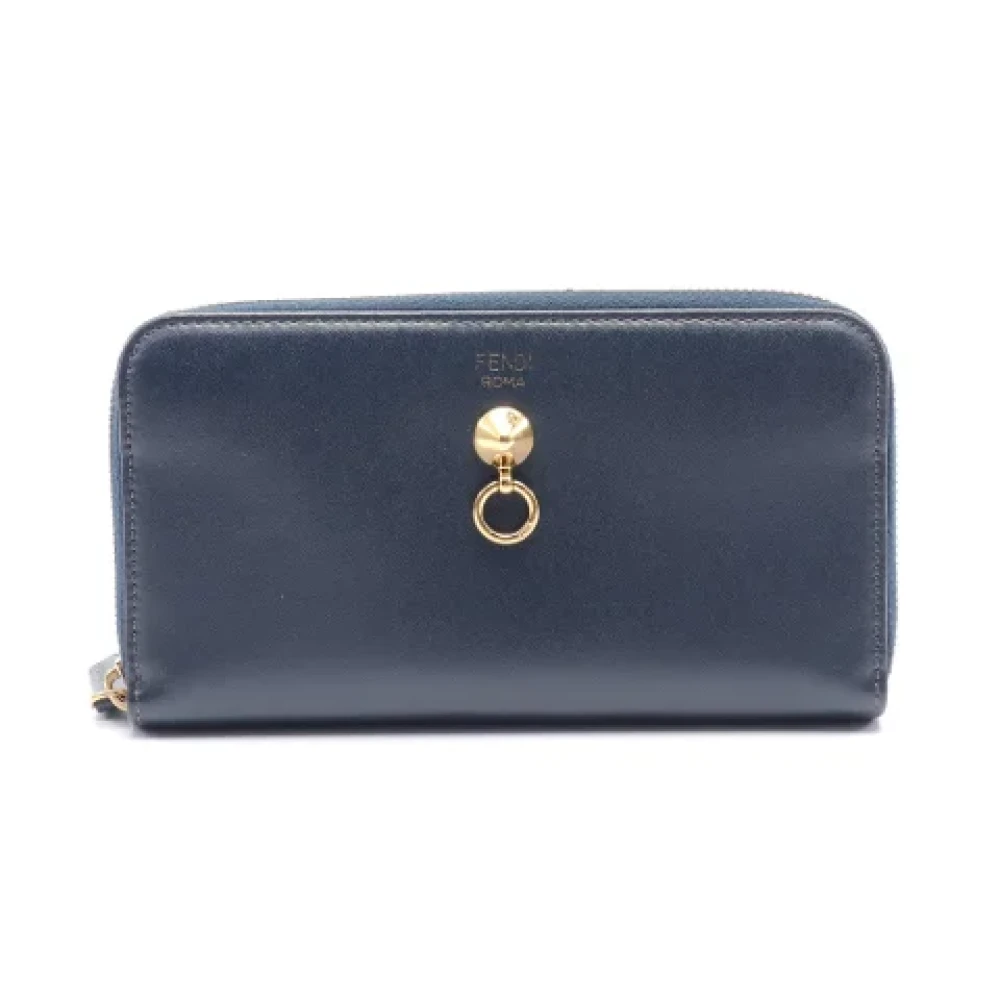 Fendi Vintage Pre-owned Leather wallets Blue Dames
