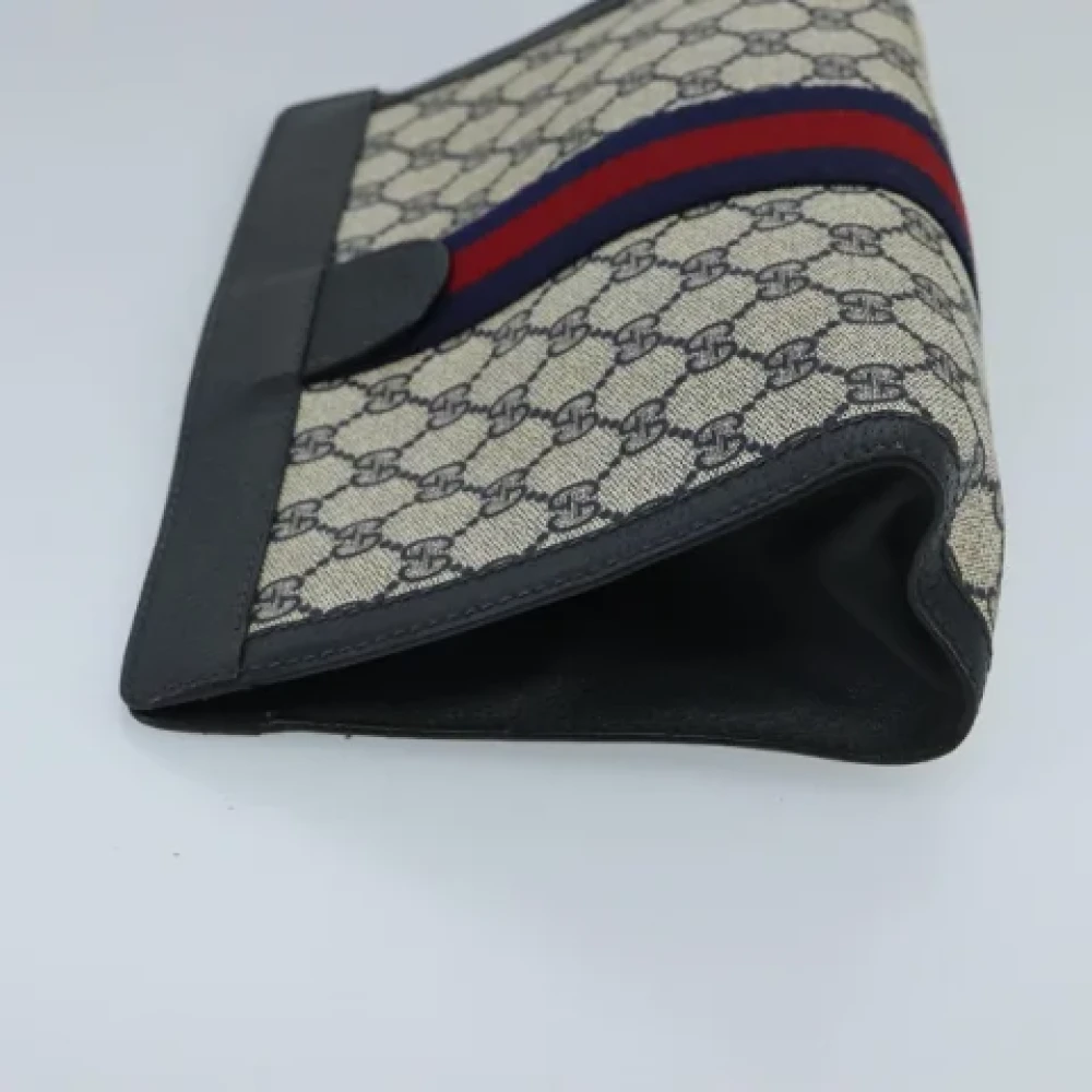 Gucci Vintage Pre-owned Canvas clutches Blue Dames