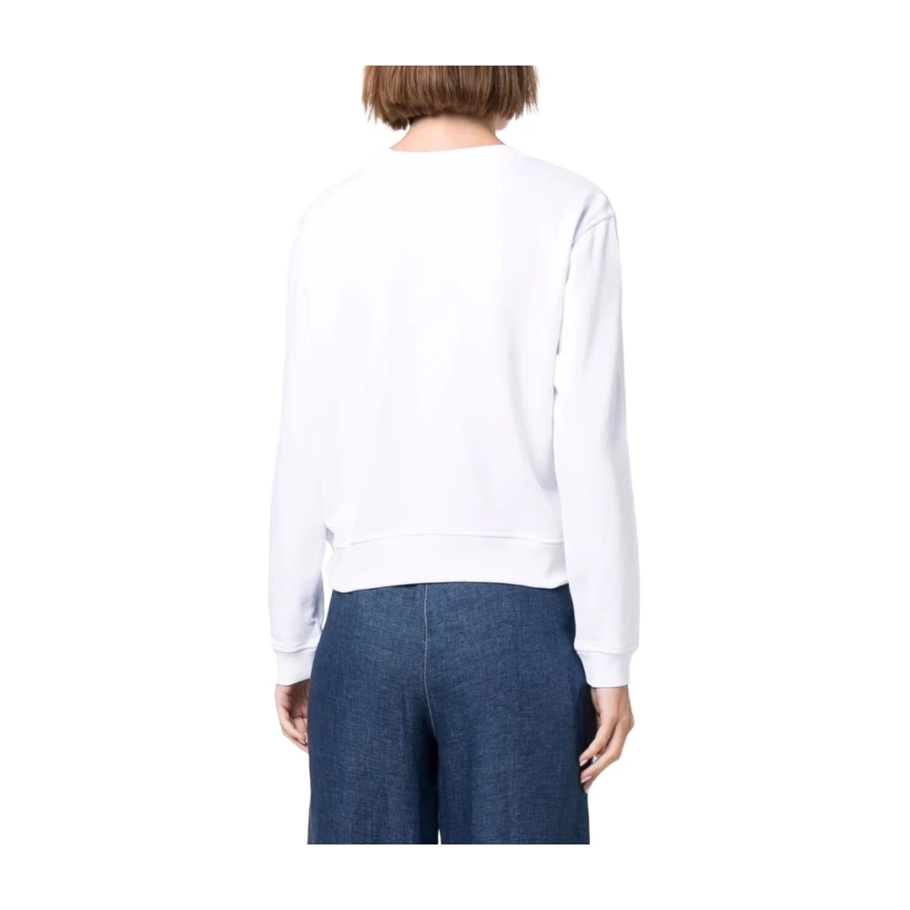 Emporio Armani Sweatshirt met ronde hals White Dames