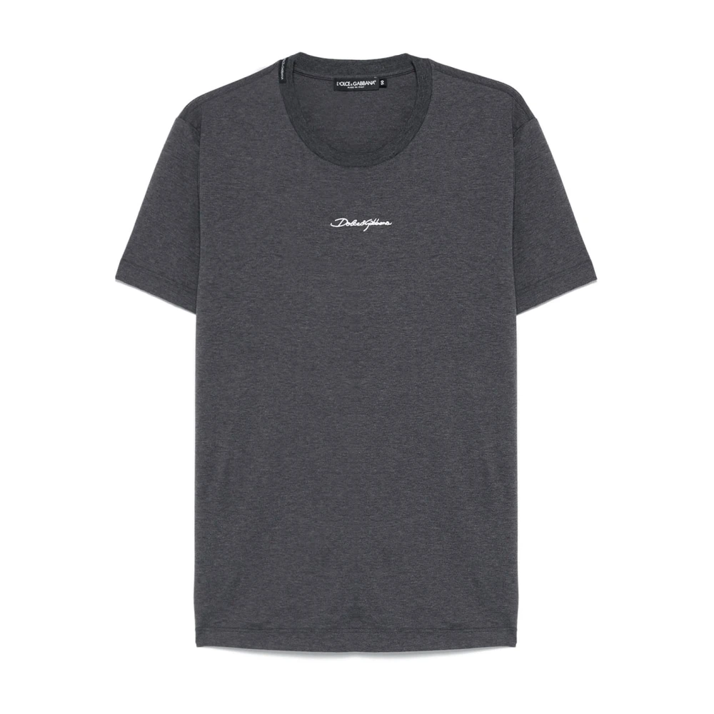 Dolce & Gabbana Men's Gray Casual Cotton T-Shirt In Black - T-Shirts - 4XL - Tops