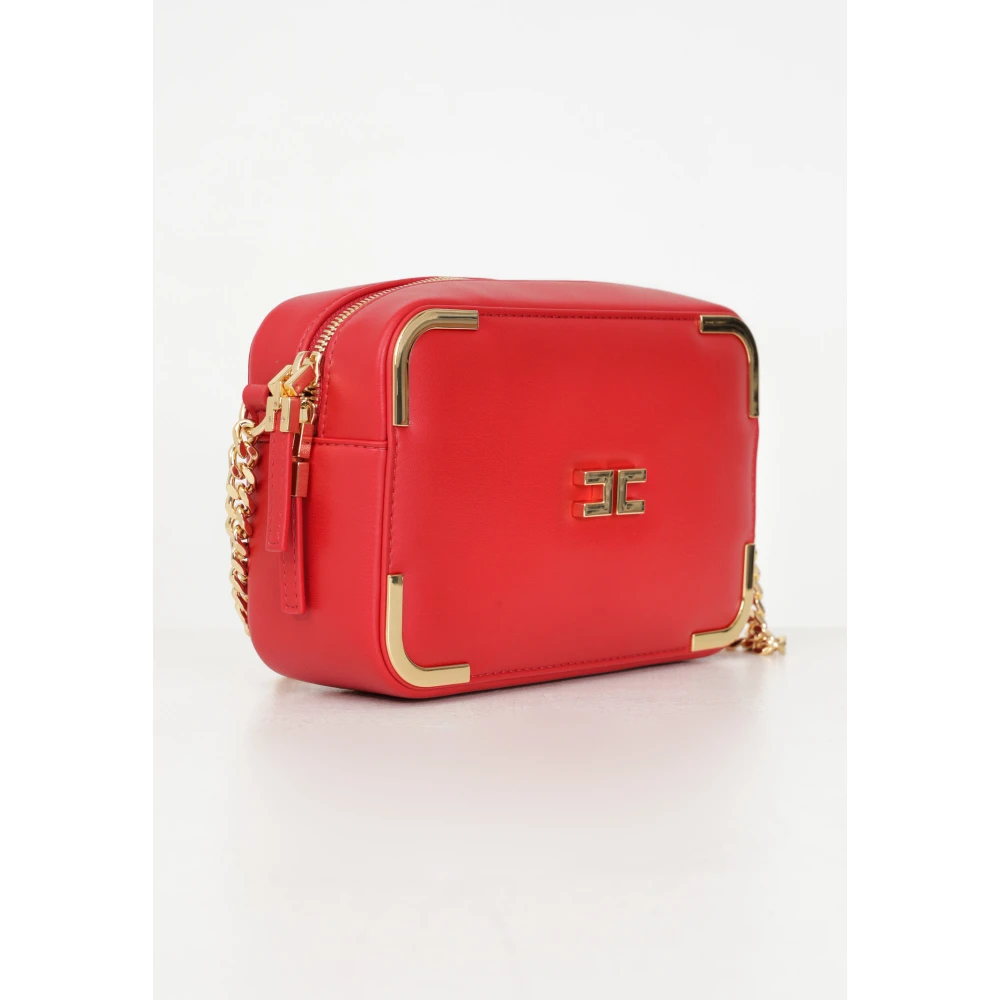Elisabetta Franchi Rode schoudertas met kettingriem Red Dames