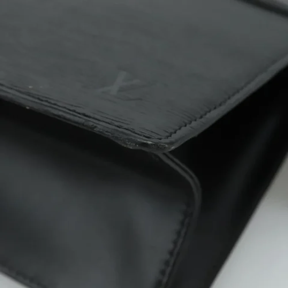 Louis Vuitton Vintage Pre-owned Leather pouches Black Dames