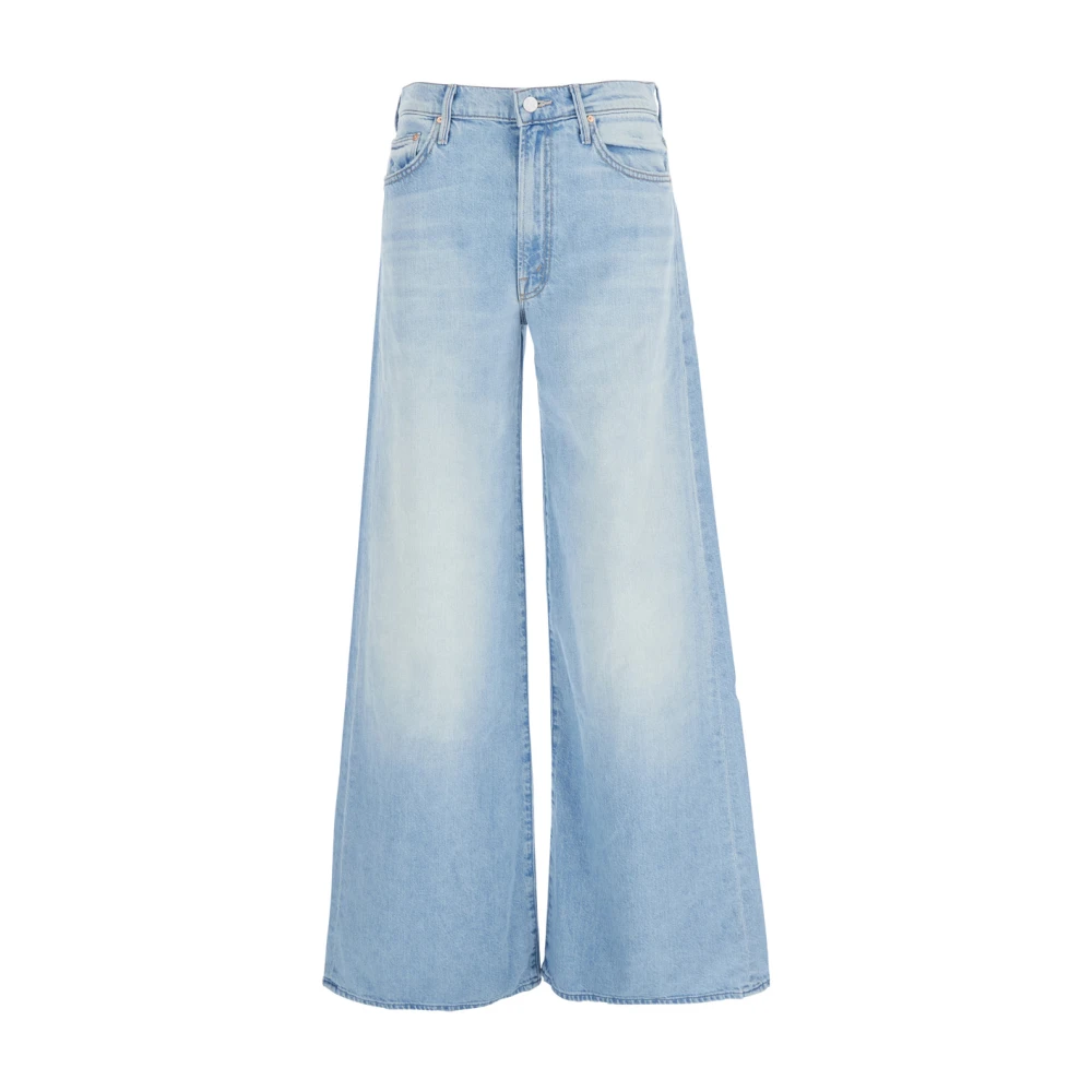 Mother Lichtblauwe Wijde Jeans van Katoen Blue Dames