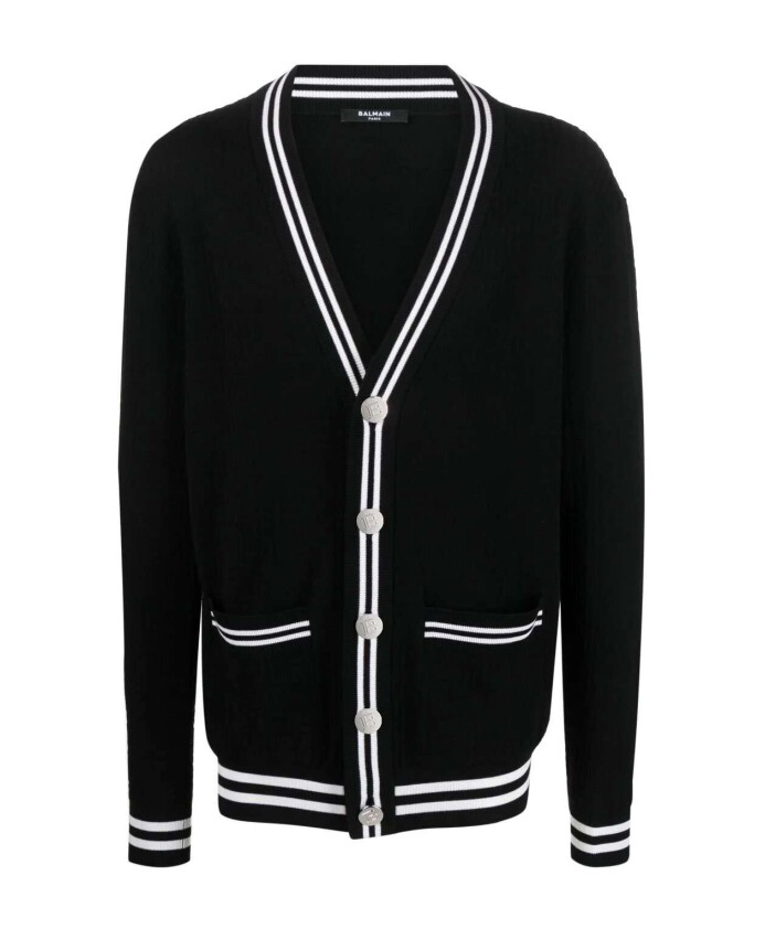 contrasting-trim-v-neck-cardigan