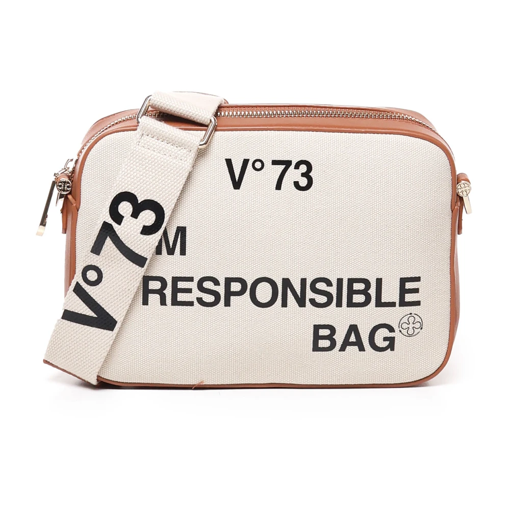 V73 Women's Beige Cross Body Bags, One Size, Stylish Model 73 Fashion Accessory