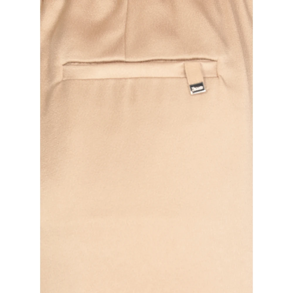 Herno Beige Satijnen Broek met Koord Beige Dames