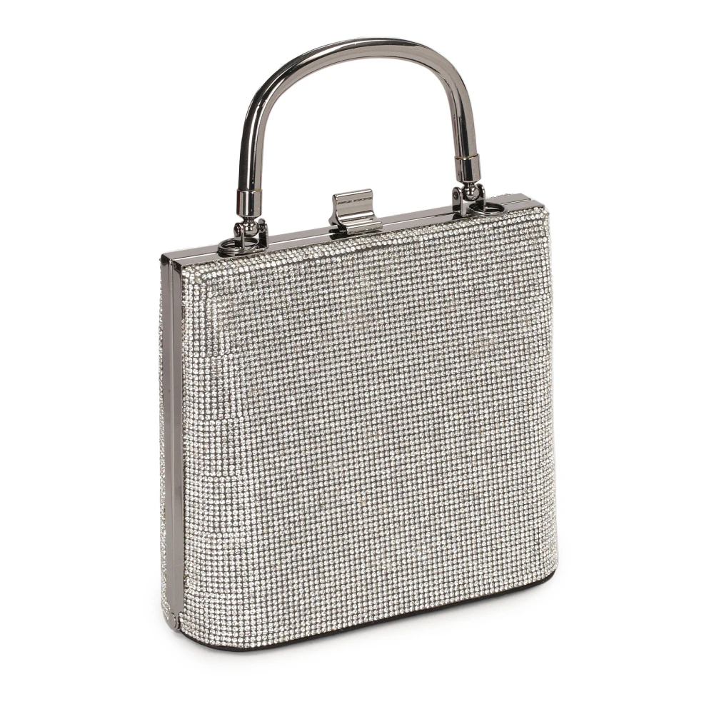 Kazar Kleine elegante tas versierd met cubic zirkonia's Gray Dames