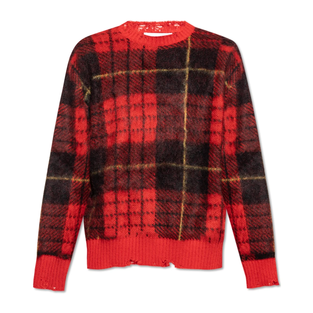 Alexander mcqueen Trui met ruitpatroon Red Heren
