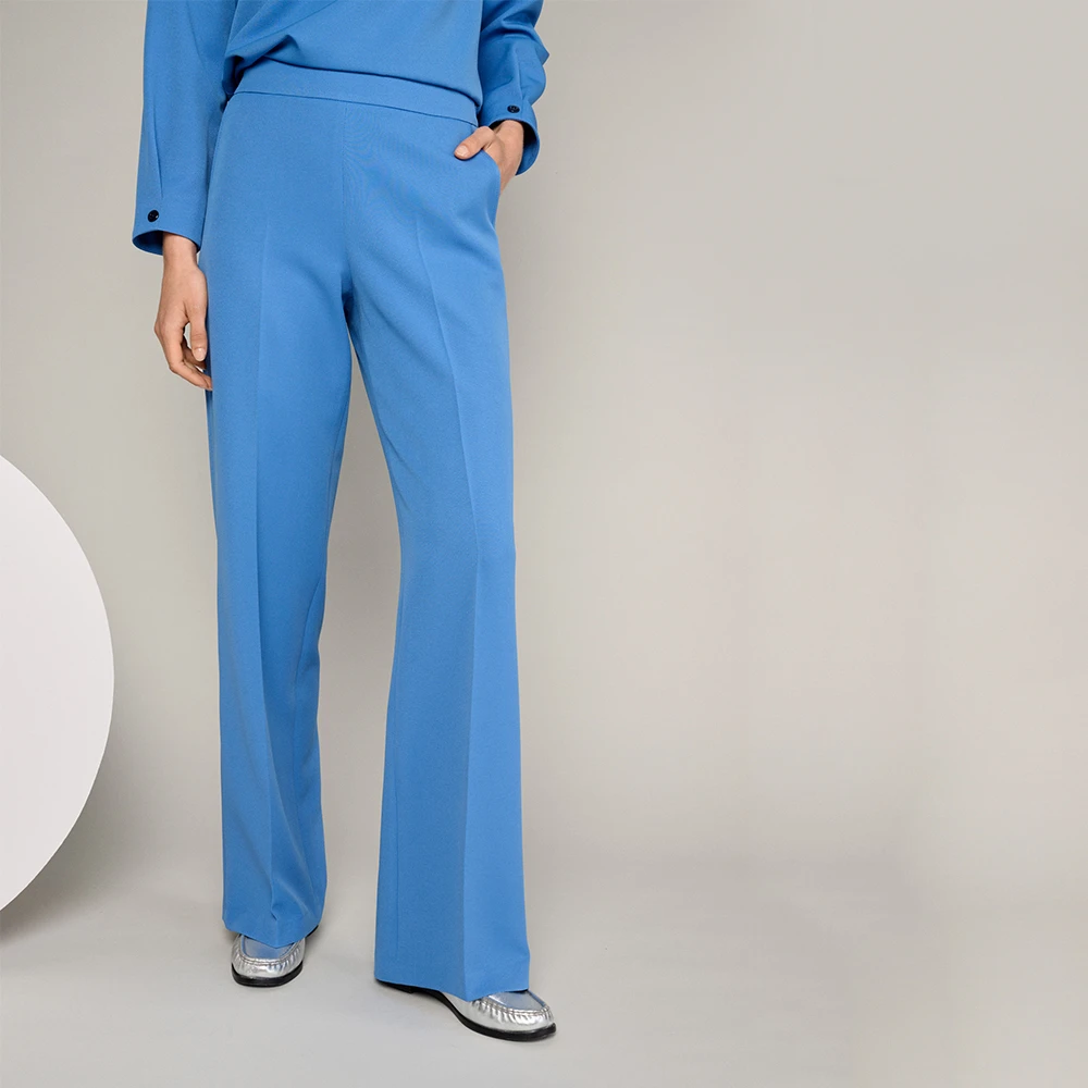Marie Méro Lichtblauwe Kreukvrije Reisbroek Blue Dames