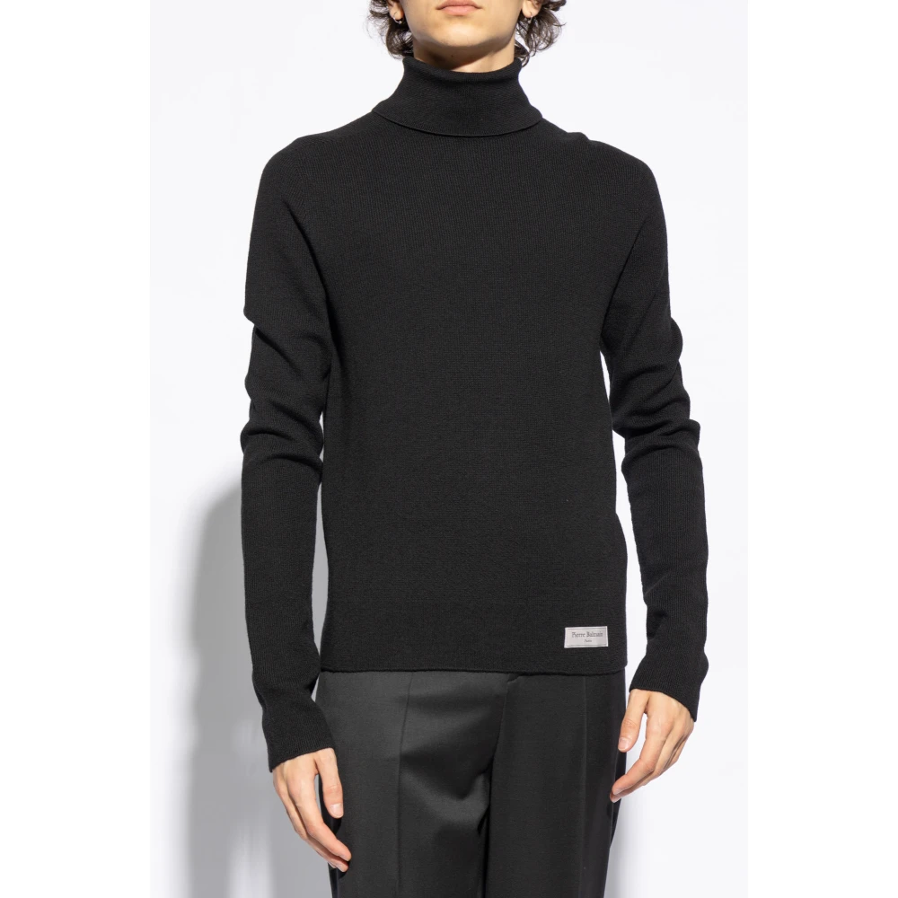 Balmain Wollen coltrui Black Heren