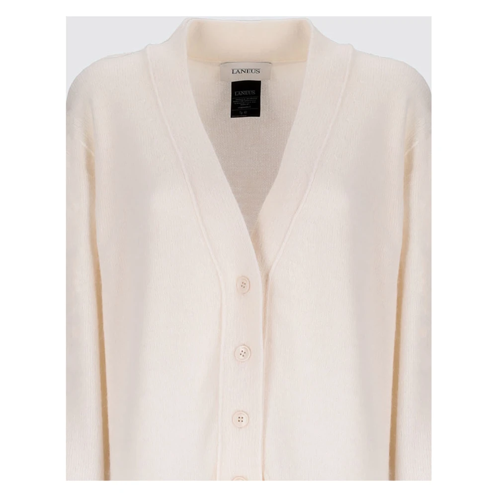 Laneus Tuta Scollo V In Wol En Angora Beige Dames