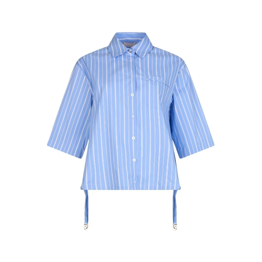 Liu Jo Femme Bleu Blouses Et Chemises, Taille: 36 Fr Chemise À Manches Courtes