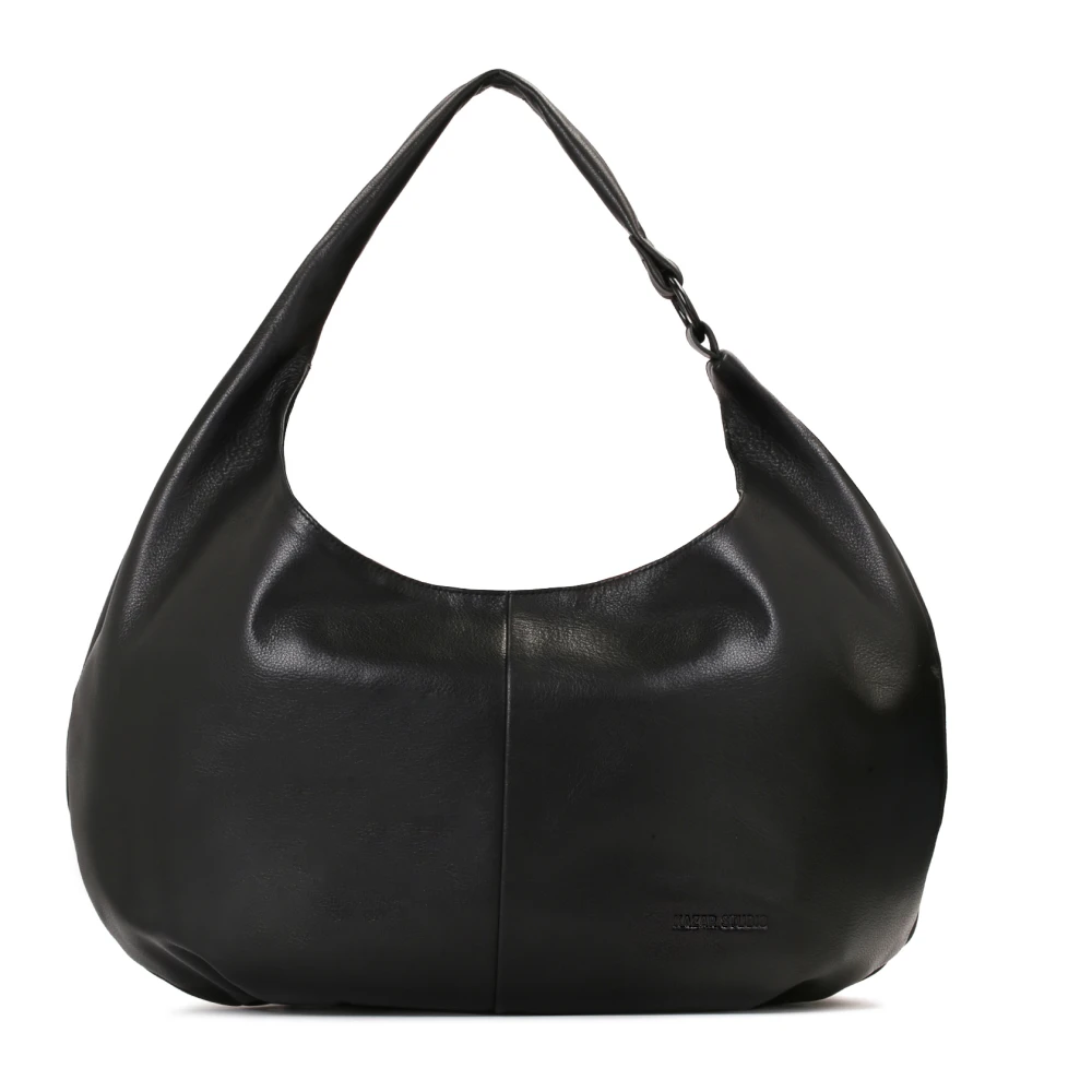 Kazar Studio Zwarte leren tas met schouderband Black Dames