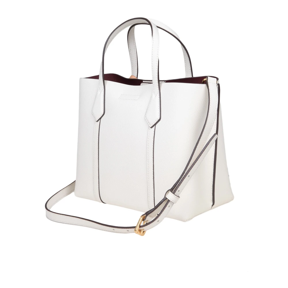 TORY BURCH Ivoorleren Triple-Compartiment Tote White Dames