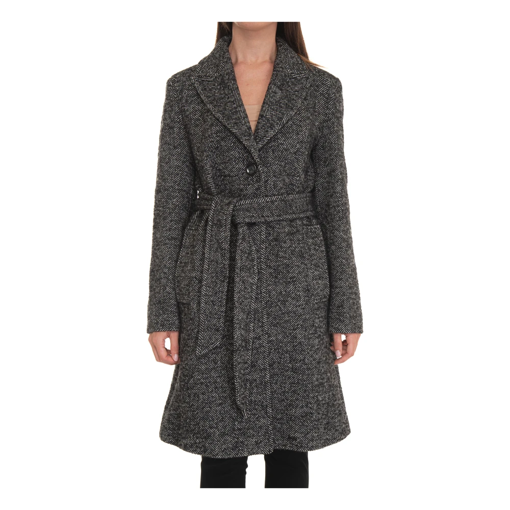 Pennyblack Herringbone 3-Knoopjas met Riem Gray Dames