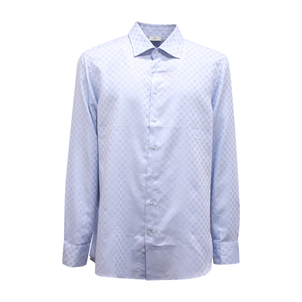 Etro Men's Blue Formal Shirts, M, Cotton Shirt