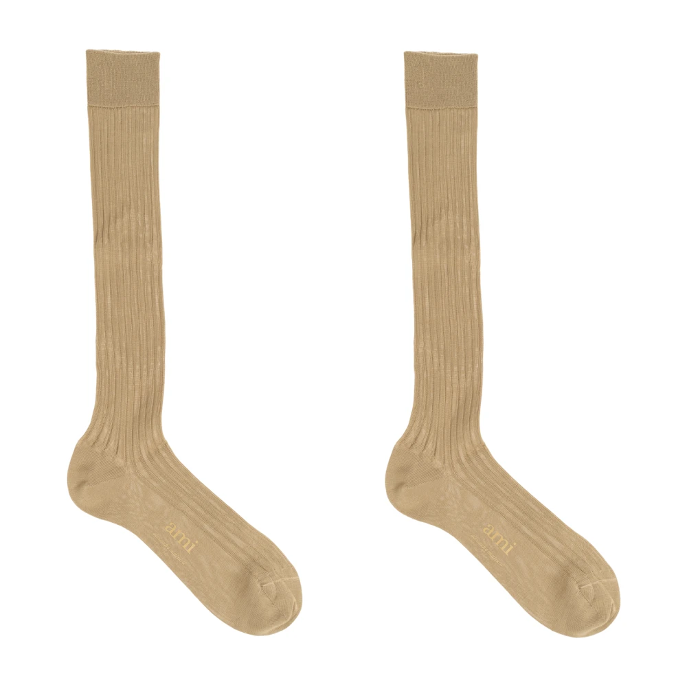 Ami Paris Logo sokken Beige Dames