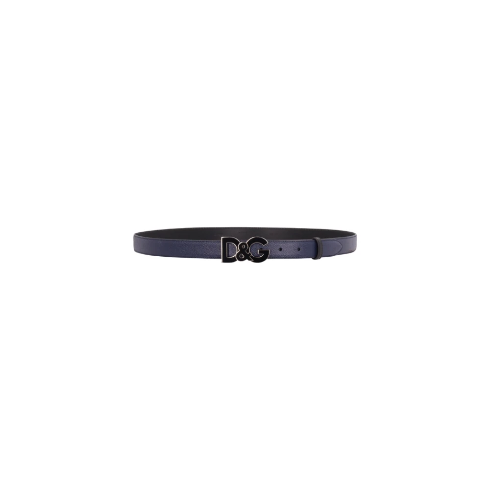Dolce & Gabbana Mannelijk Blauw Logo Belt