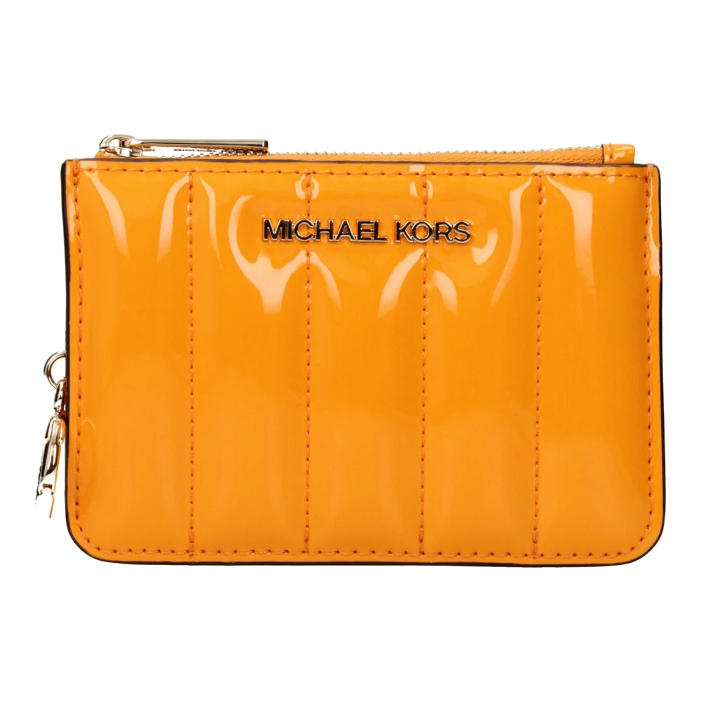 Michael Kors Women's Orange Jet Set Small Patent Coin Purse