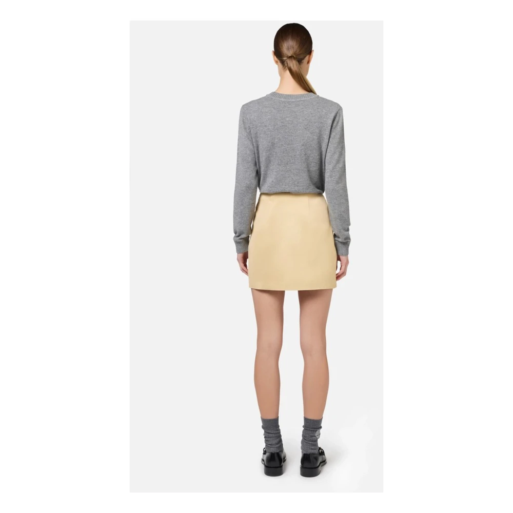 Elisabetta Franchi Kasjmiermix Crew-Neck Sweater Gray Dames