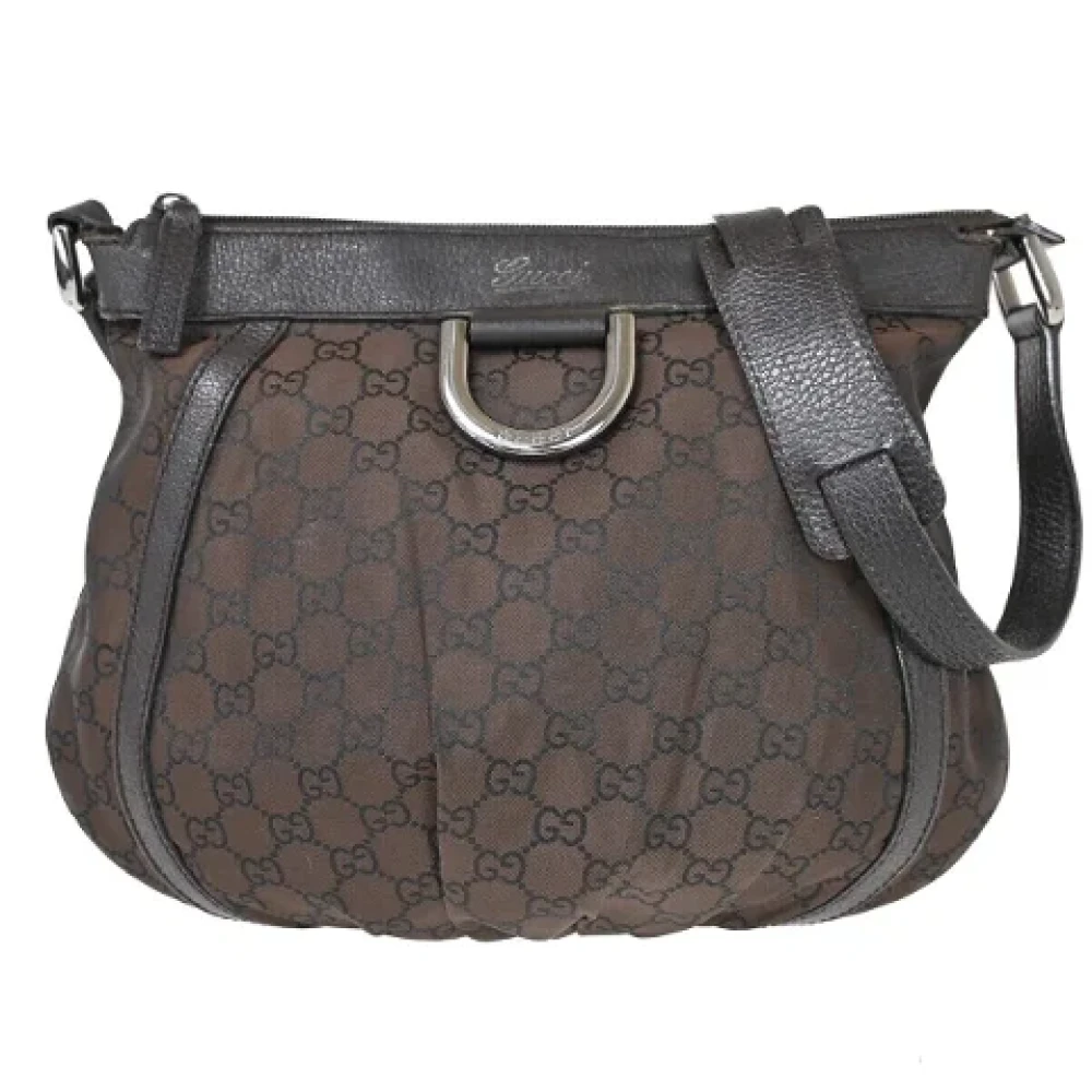 Gucci Vintage Pre-owned Fabric handbags Brown Dames