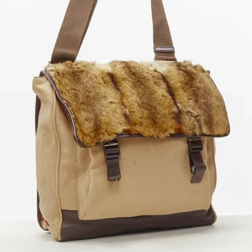 Prada Vintage Pre-owned Fur prada-bags Brown Dames