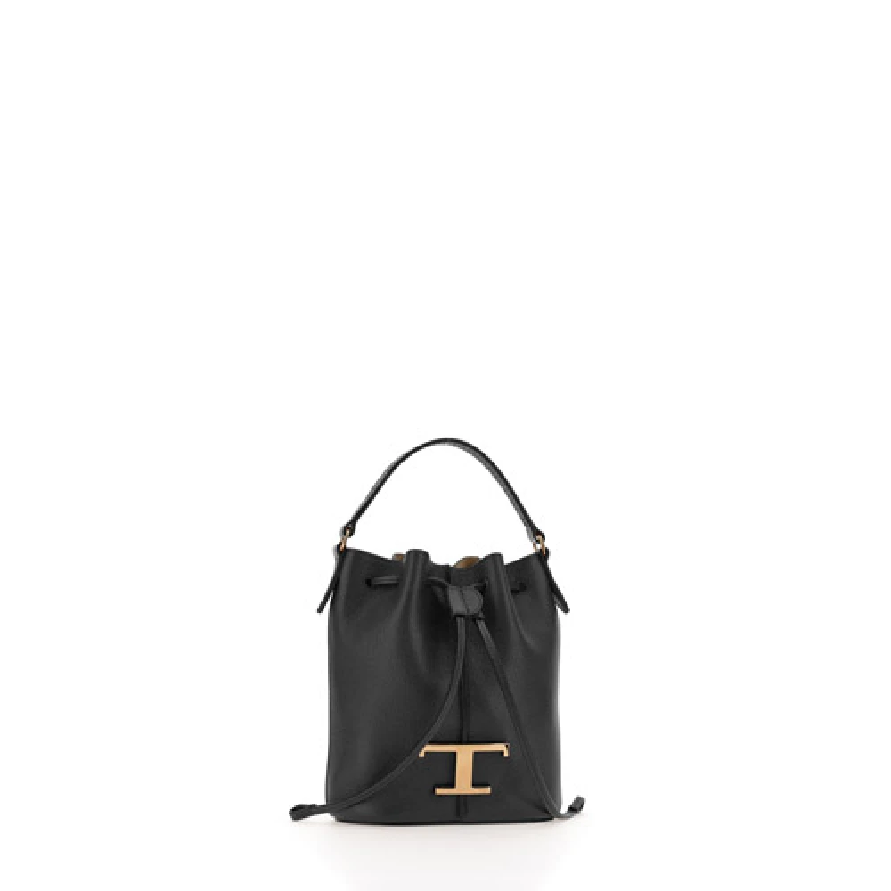 TOD'S Zwarte Micro Secchiello Tassen Black Dames