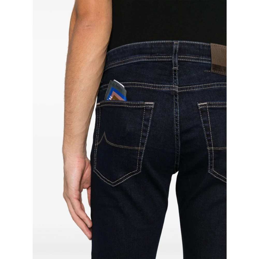 Jacob Cohën Blauwe Stretch Denim Jeans Blue Heren