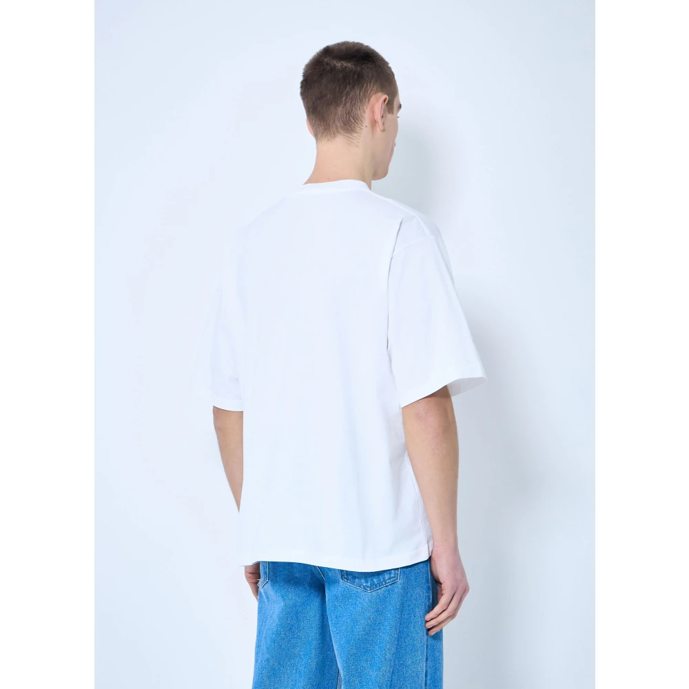 Marni Jubileum Grafische Print Katoenen T-shirt White Heren