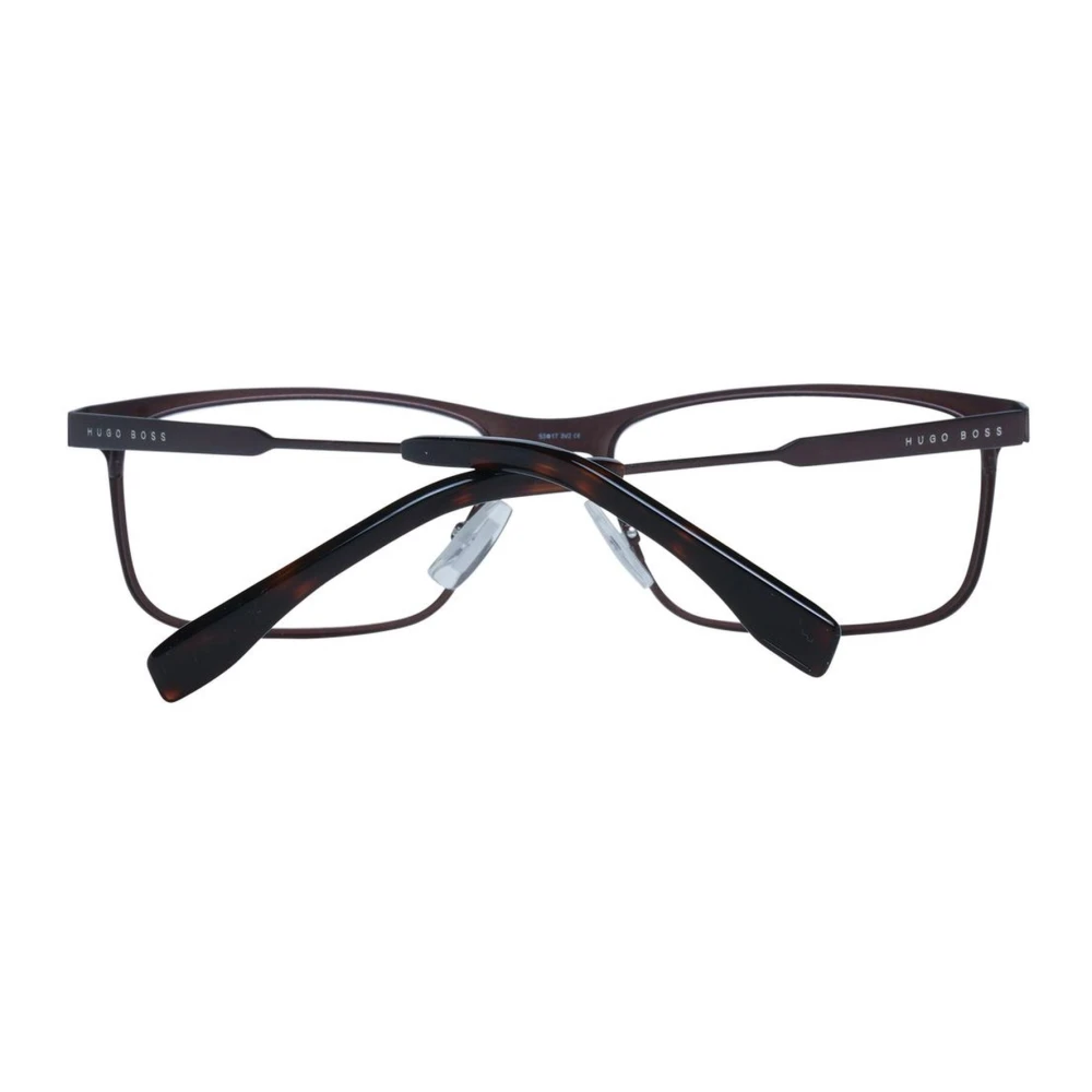 Hugo Boss Bruine Rechthoekige Optische Monturen met Demo Glazen Brown Heren