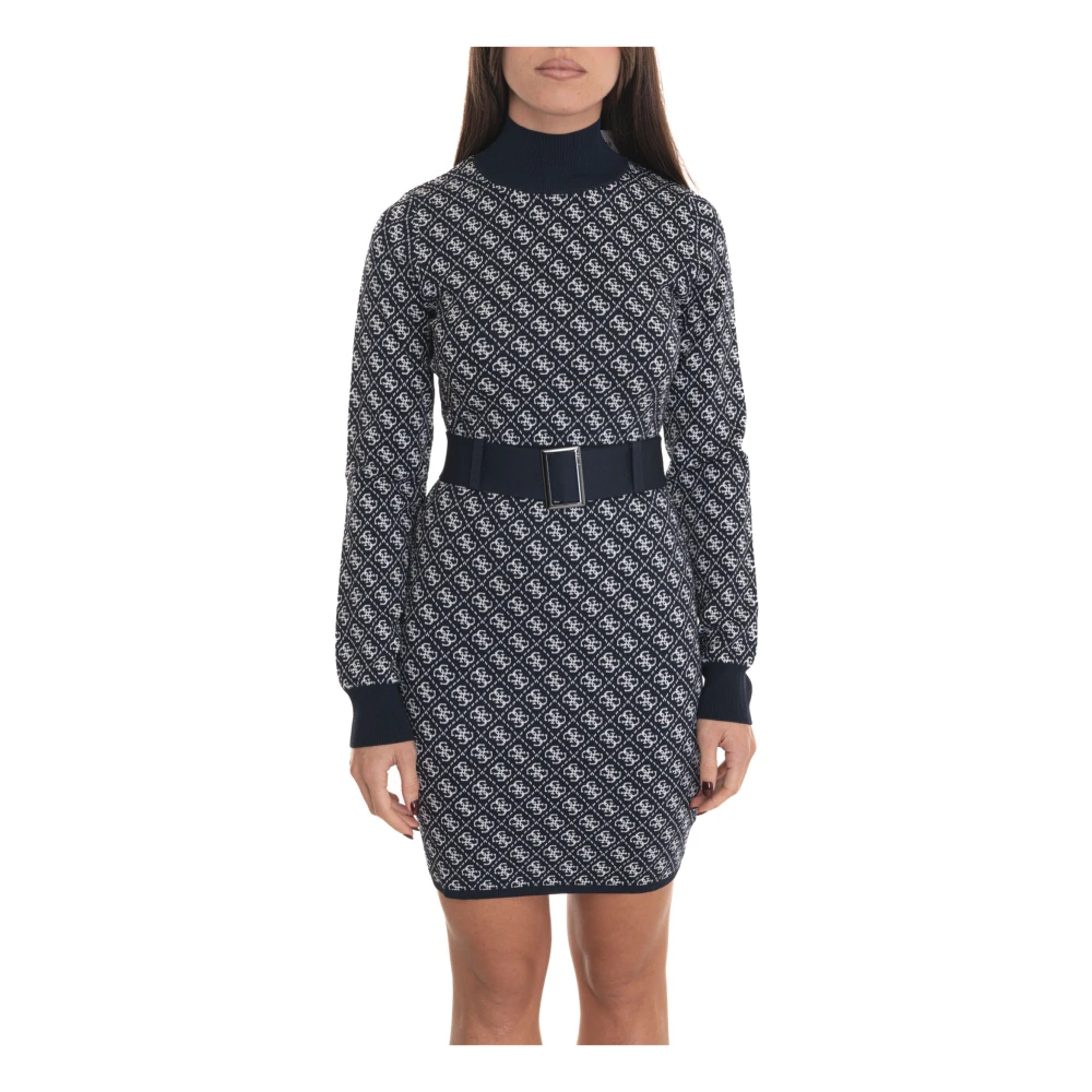Guess Logo Mini Jurk met Riem Blue Dames