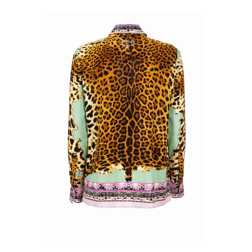 Just Cavalli Groen Shirt voor Mannen Multicolor Dames