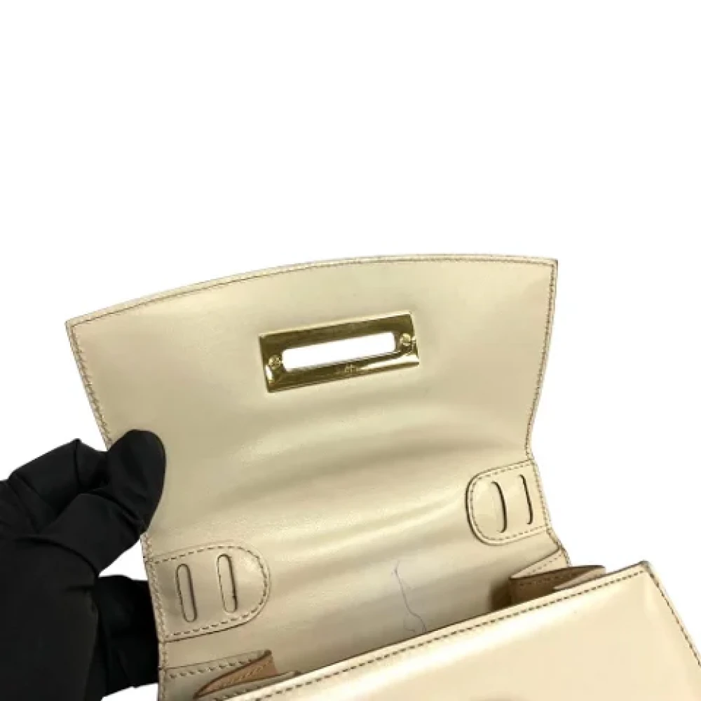 Celine Vintage Pre-owned Leather handbags Beige Dames