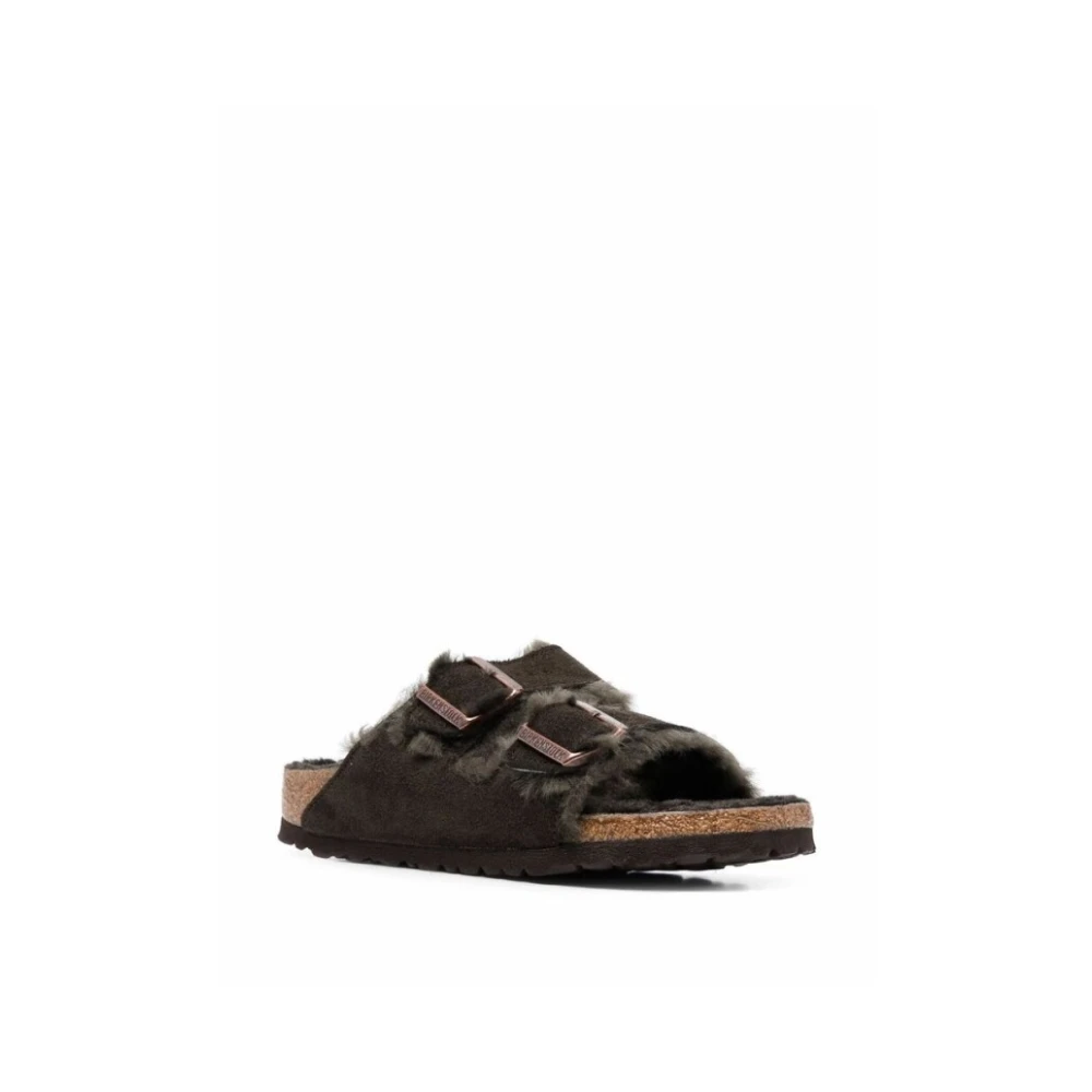 Birkenstock Arizona Shearling Sandalen Brown Heren