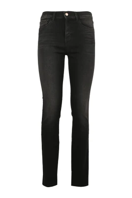 Högmidjade stuprörsjeans i modern stil