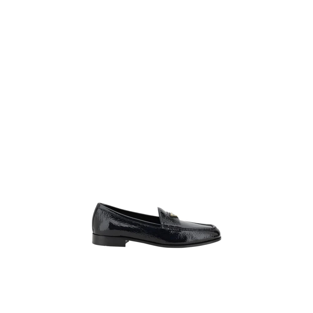 Prada Elegante Leren Loafers Black Dames