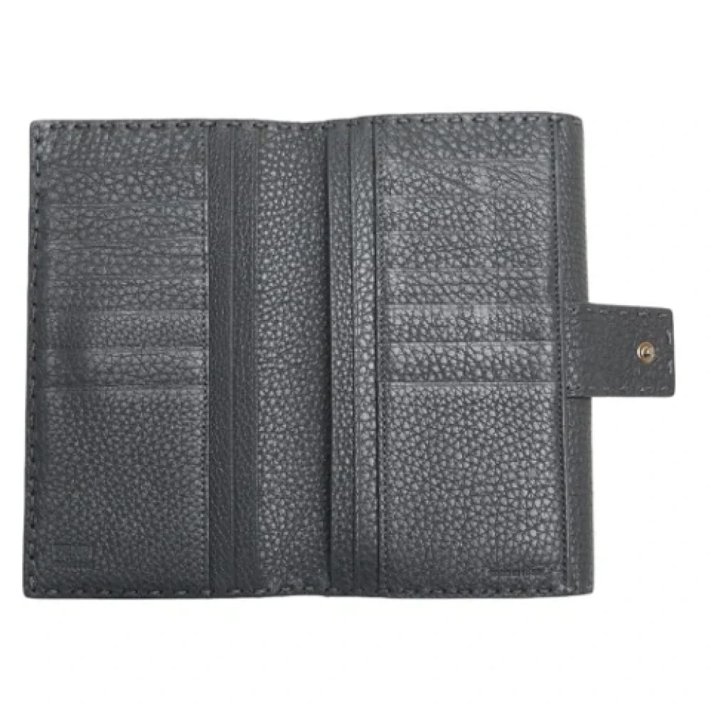 Fendi Vintage Pre-owned Leather wallets Gray Dames