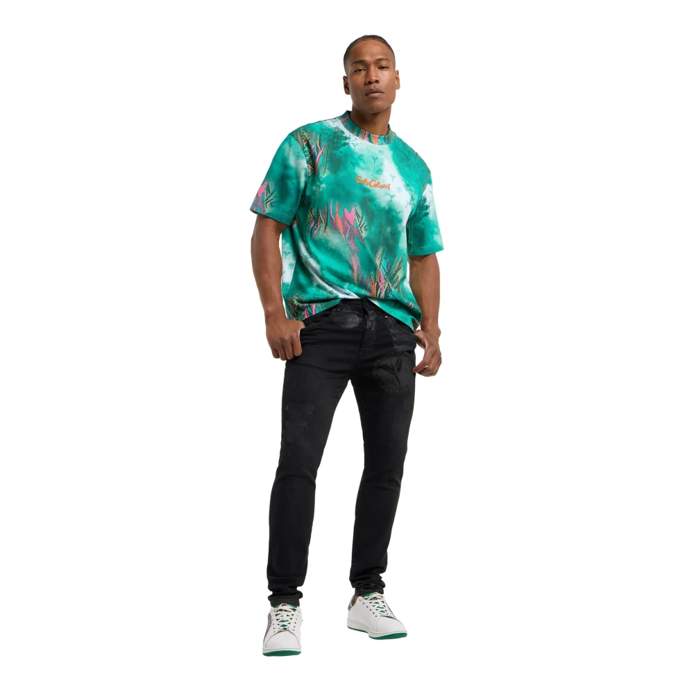 carlo colucci Dynamisch Sprayed Knit T-Shirt Multicolor Heren